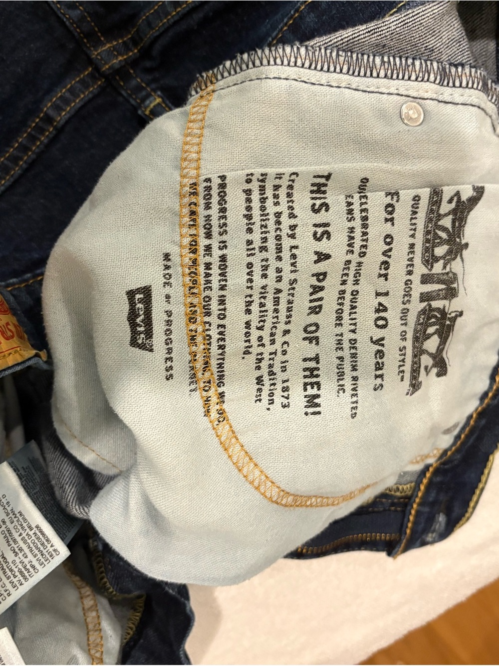Levi's Men's 514 Slim Straight Jeans - dark color 36 waist 30 length - Picture 4 of 8